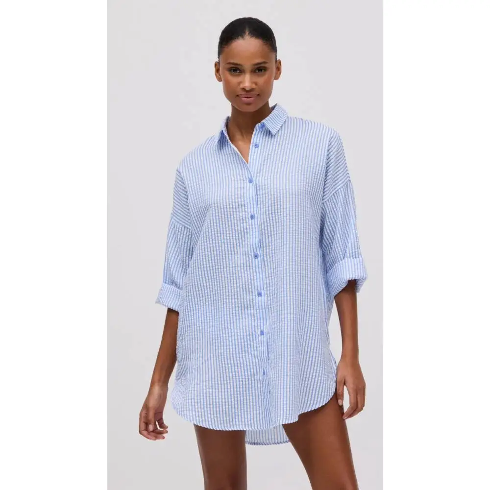 KOSZULA PAROS 86122 NIEBIESKA