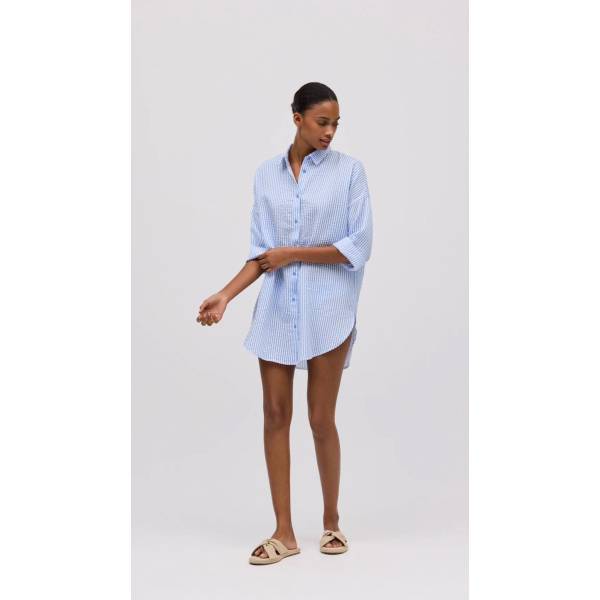 KOSZULA PAROS 86122 NIEBIESKA