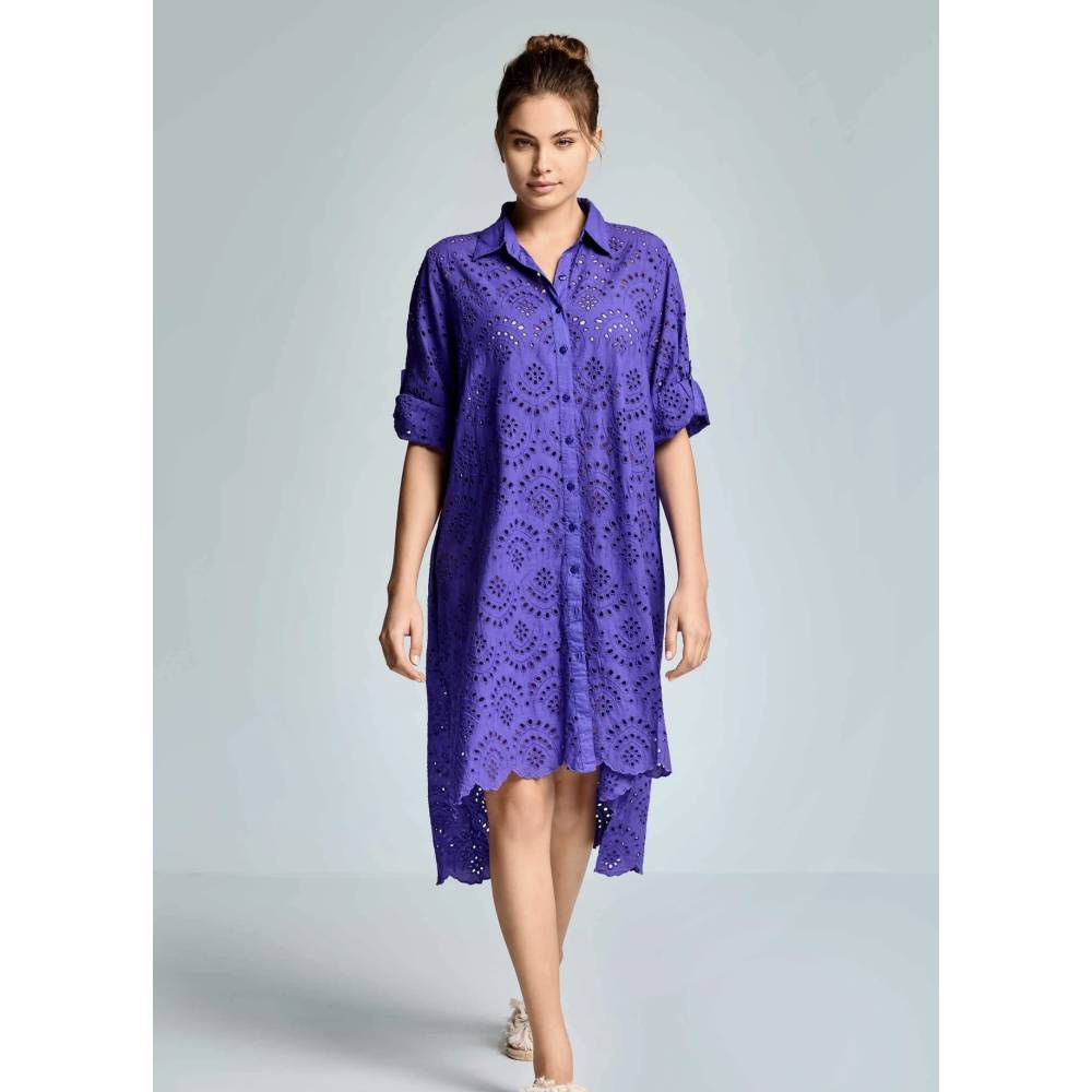 SUKIENKA KOSZULOWA FIOLETOWA